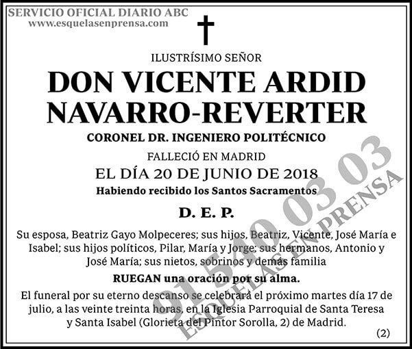 Vicente Ardid Navarro-Reverter